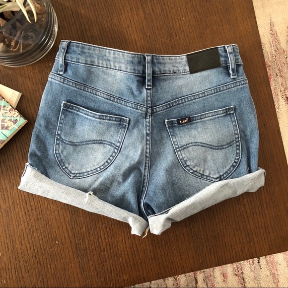 LEE high waist vintage mom jean shorts cutoffs - Picture 3 of 8